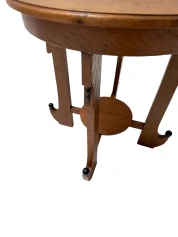 Art Deco Amsterdamse School Oak Side Table, 1920s